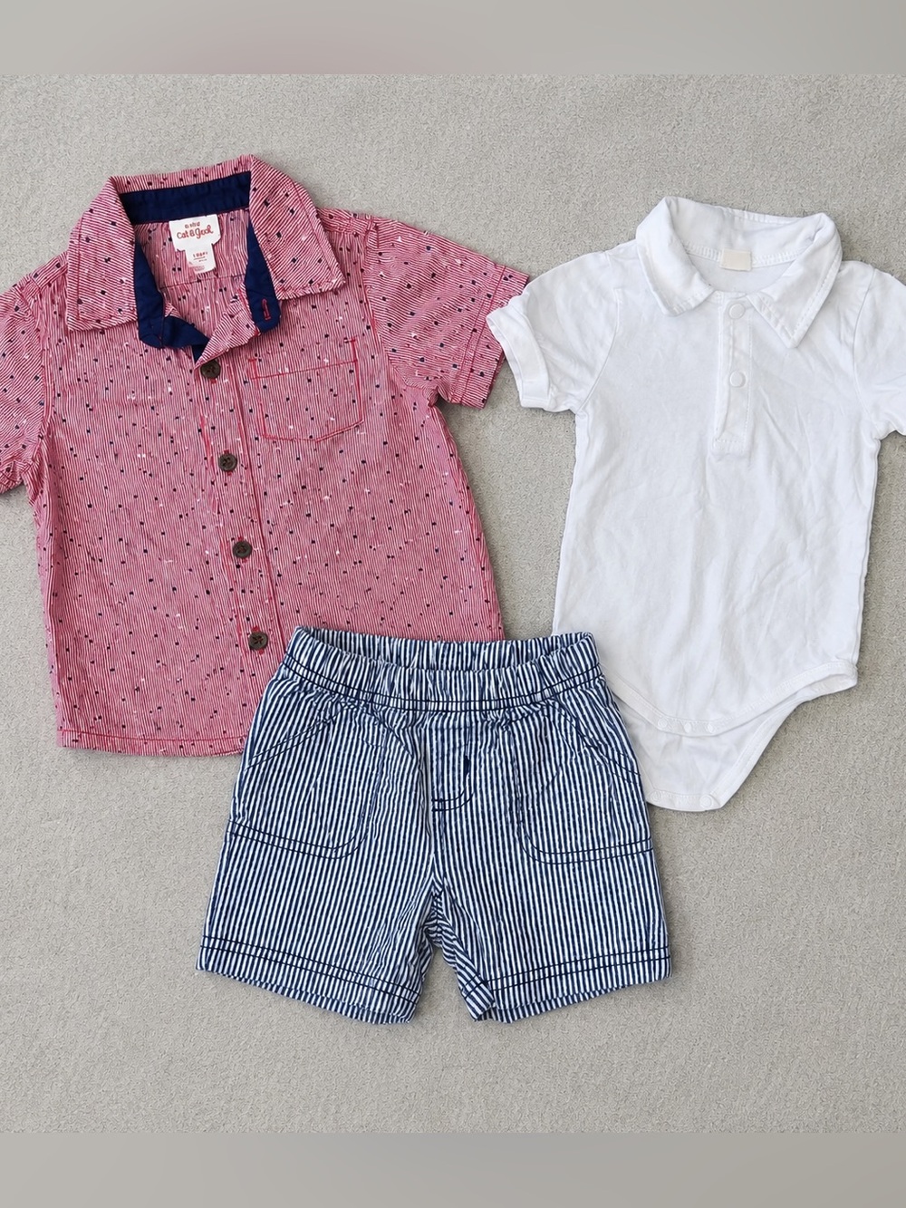12m Baby Boy Outfit Bundle Cat & Jack Carter’s americana Occasion Preppy Beach